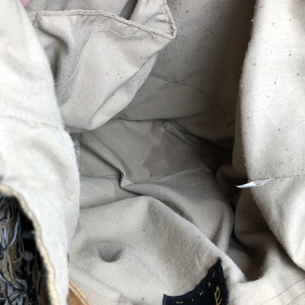 Vtg Y2K Boho Crossbody Bag Fringe Woven Festival Coachella Tribal a+p Denim - Picture 16 of 16